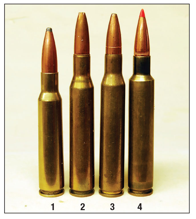 Big-game rounds that are often compared include: (1) 7x57mm, (2) 270 Winchester, (3) 280 Remington and (4) 280 AI. The 280 AI provides the most energy but not by much.